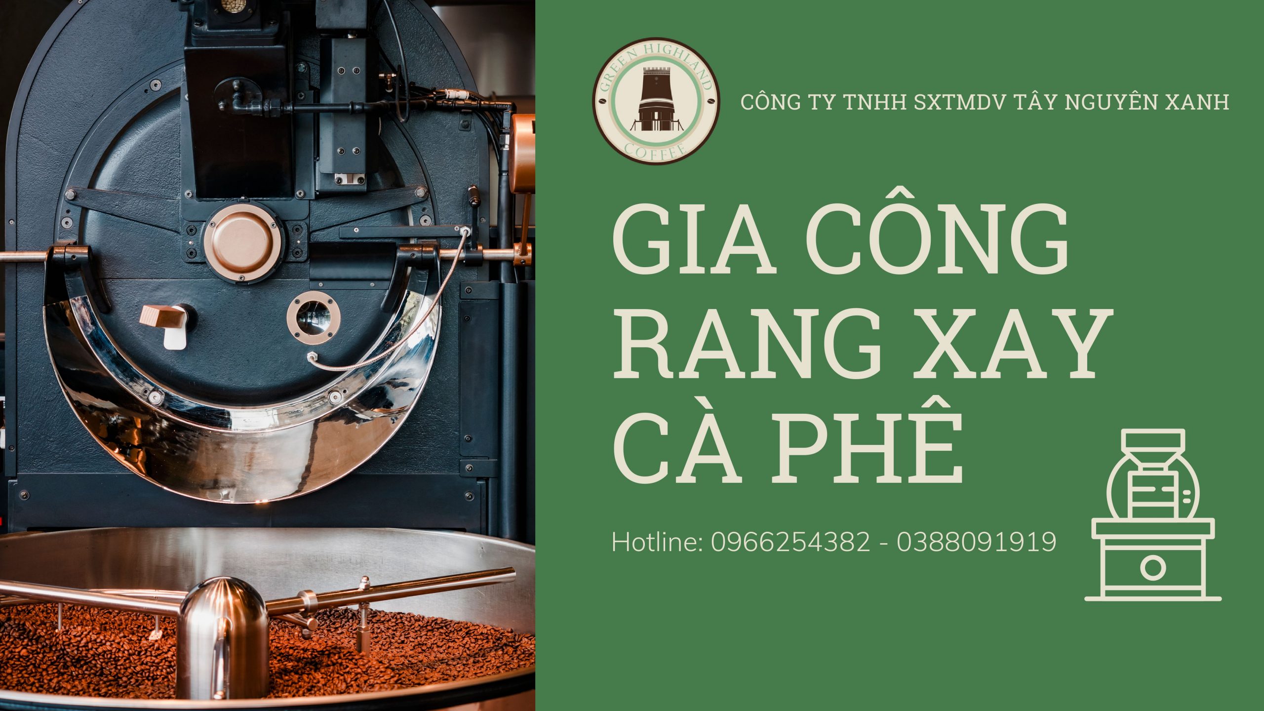 Gia công cà phê Green Highland